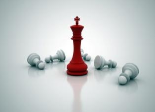 Chess game symbolizing dominance